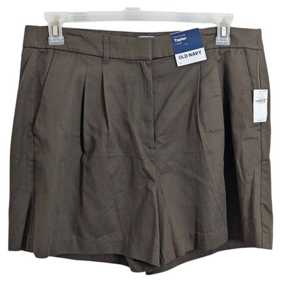NWT Old Navy Taylor Shorts Women's Large Lagenlook Extra High-Rise Minimalist